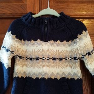 Harry & Me navy fair isle sweater sz 18 mos